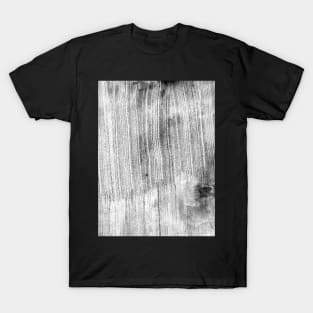 black and white gray wood grain background T-Shirt